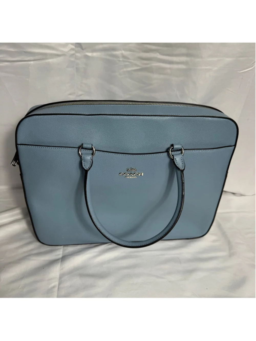 Women's Coach Laptop Bag One Size Blue Silver